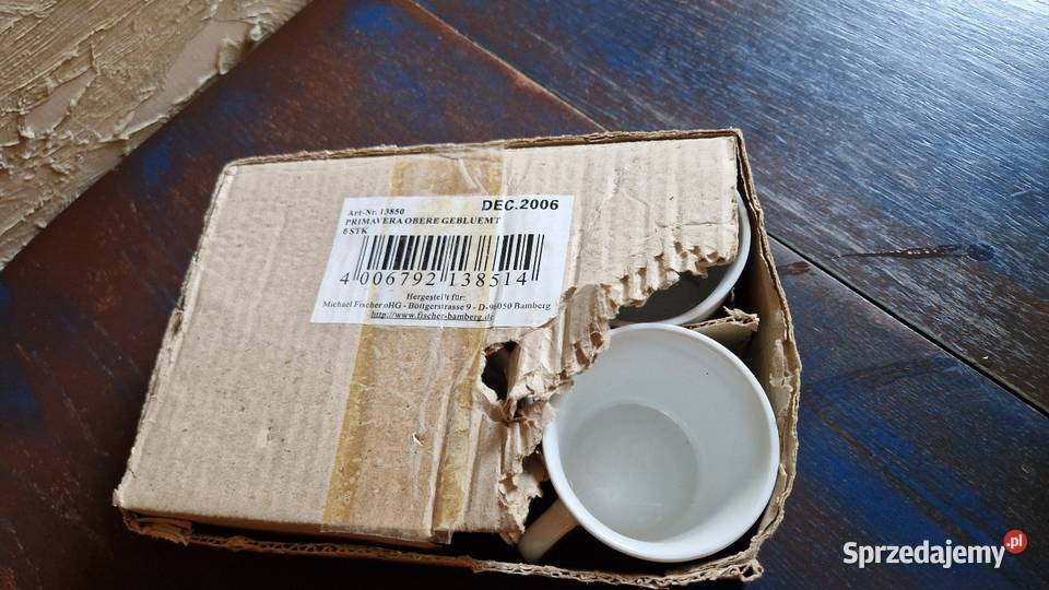 Zestaw 6 FILIŻANEK porcelana sygnatura lubelskie Lublin