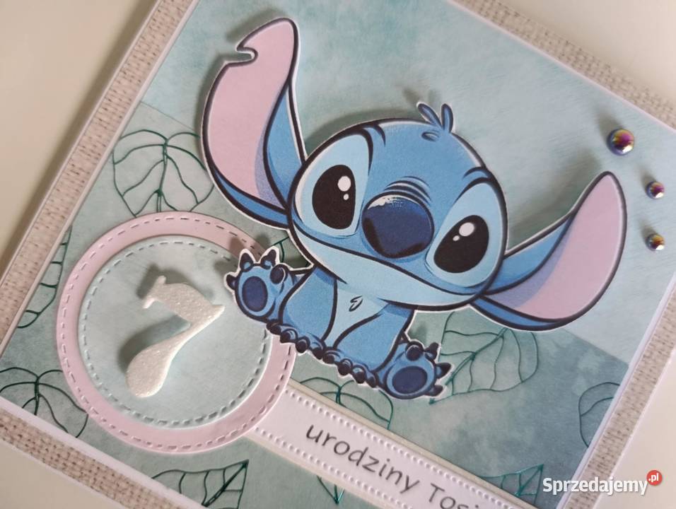 Personalzowana kartka urodzinowa Stich ręcznie Łódź