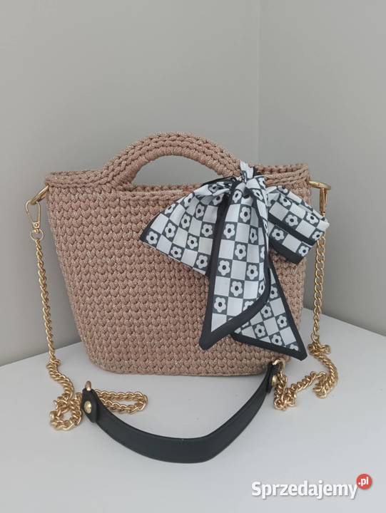 Torebka handmade brązowy/beżowy Mielec
