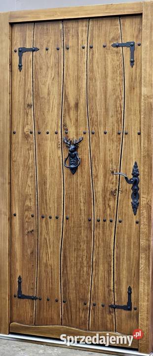 Drzwi DŁUGOSZ drewniane zewnętrzne lewe Drzwi zewnętrzne