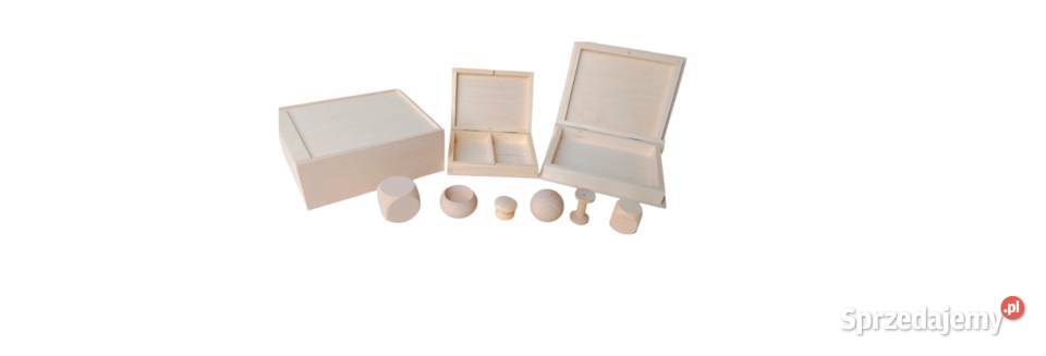 Drewniane pudełka skrzynki i akcesoria kostki Skawica sprzedam