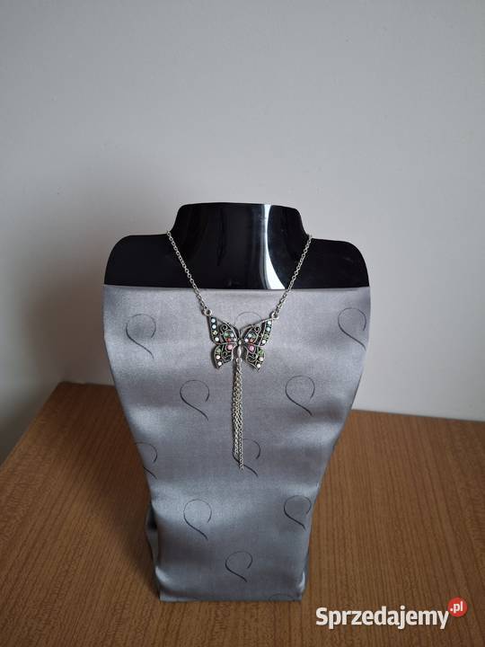 Niesamowity srebrny naszyjnik z motylem Lublin