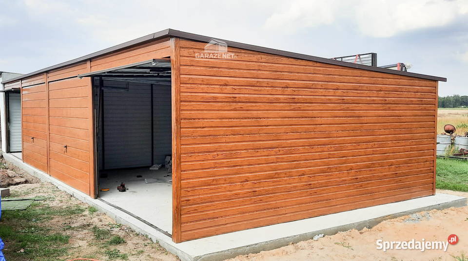 GARAŻ BLASZANY 12m x 6m SPAD TYŁ 4x BRAMA Łapanów sprzedam