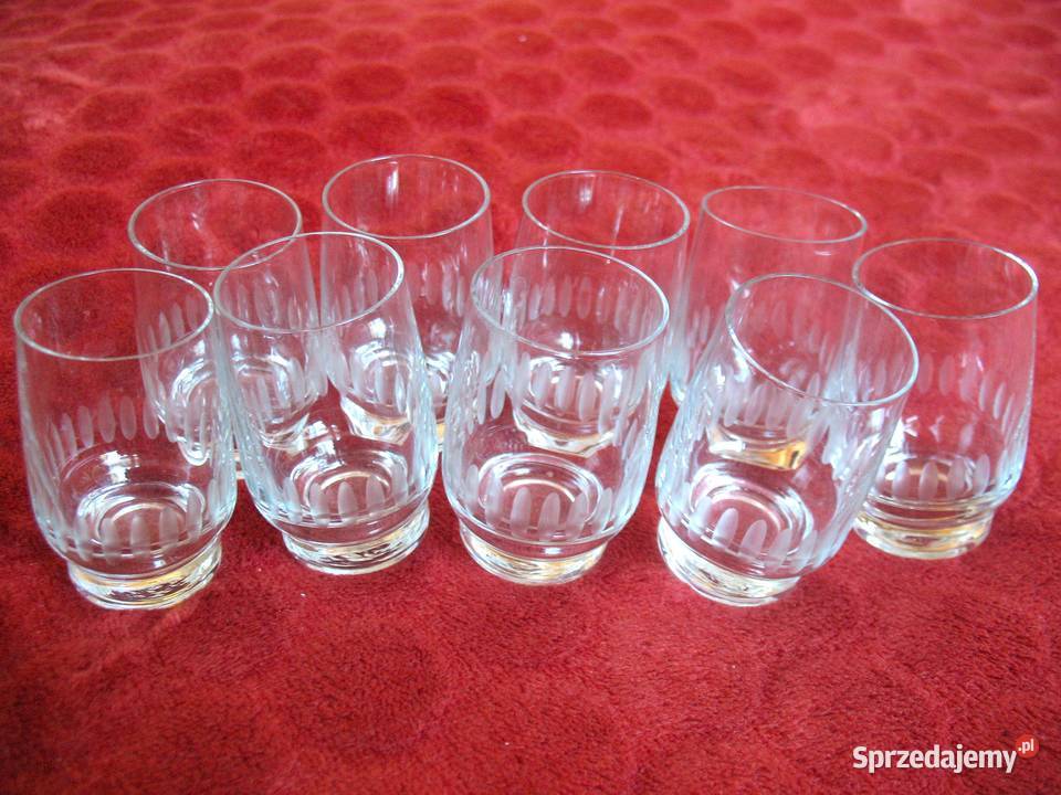 Kieliszki do wódki PRL DDR 6 x 35 9 sztuk sprzedam