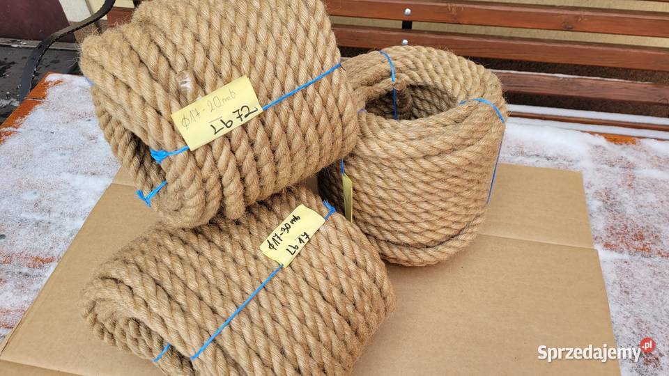 Lina sznur konopnyjutowy 15mmx20mb NAJTANIEJ beżowy Szczecin