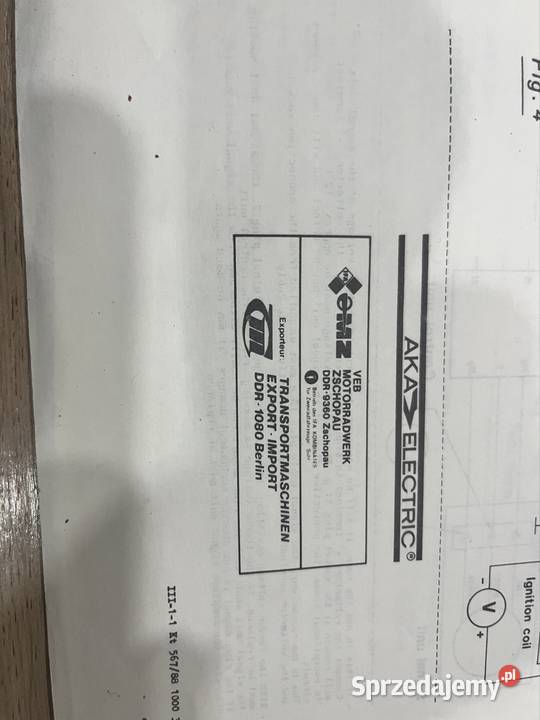 Instrukcja serwisowa zapłon elektronik typ a org Wola Raniżowska sprzedam