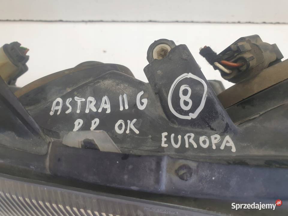 LAMPA PRAWA Opel Astra II G PRZEDNIA prawy przód Lampy przednie Rudka