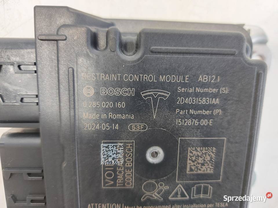 TESLA MODEL Y 2024r MODUŁ STEROWNIK PODUSZEK Komputery sprzedam