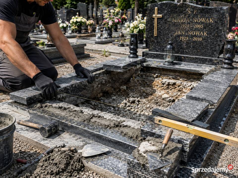 Stabilizacja i poprawienie ramki grobu pomnika Wrocław