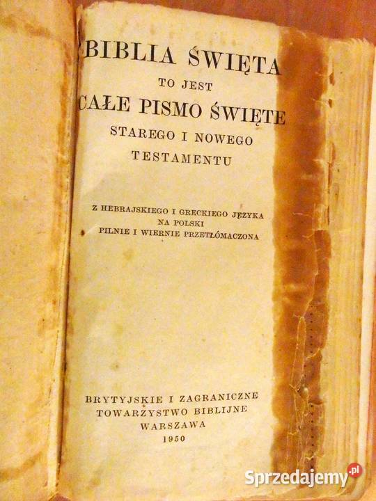 Biblia Święta wyd 1950