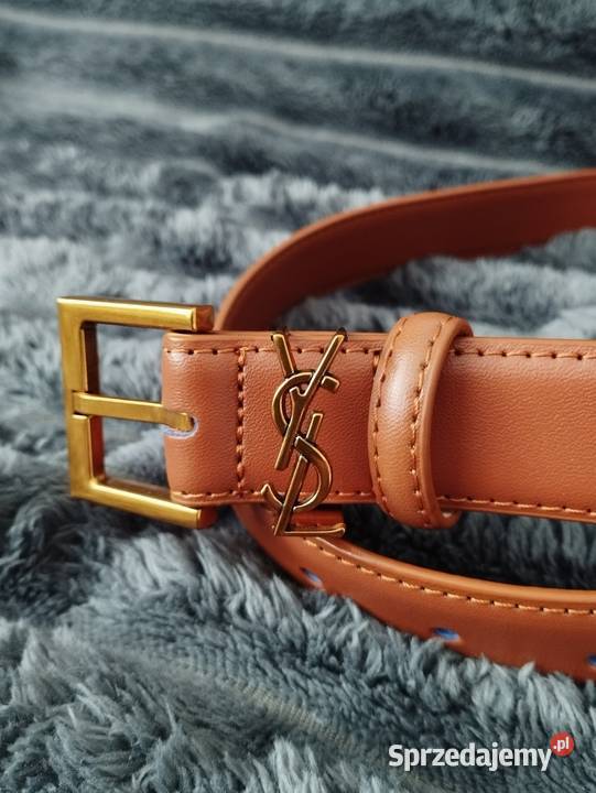 Nowy brązowy damski pasek Saint Laurent długość Warszawa