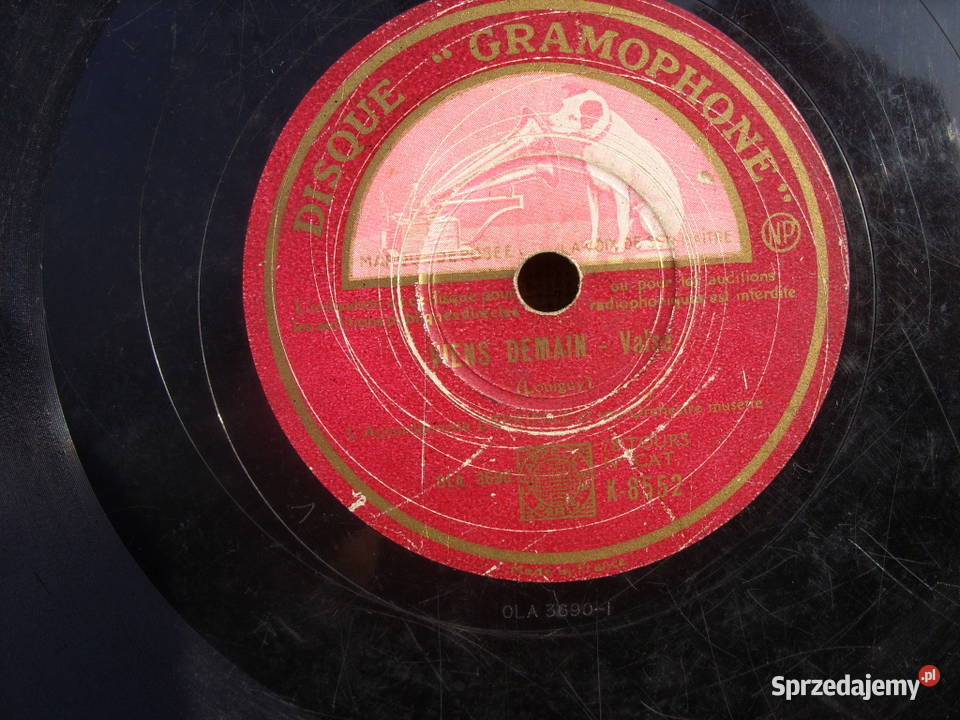 Plyta szelakowa 10 78 obr GRAMOPHONE K 8552 Płyty i kasety Wołów
