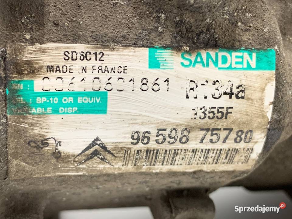 SPRĘŻARKA KLIMATYZACJI CITROEN C4 I 9659875780