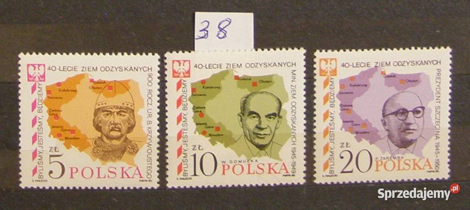 Znaczki pocztowePolskaZestaw 38 sprzedam