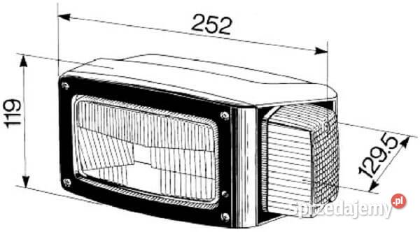 Reflektor lewy 05584000 Kamionna