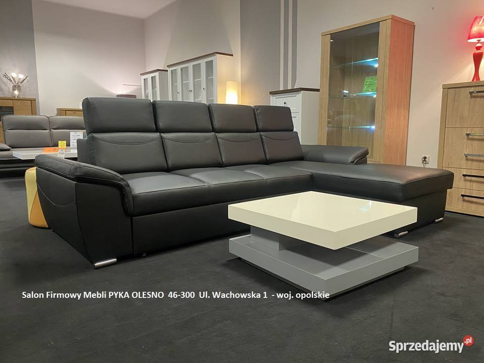 Nowy Narożnik CAYENNE 180x280 Skóra MASSIV Nero