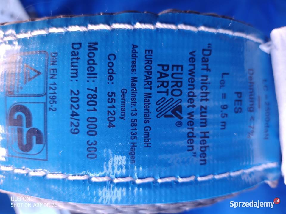 Pasy transportowe 10m podlaskie Suwałki