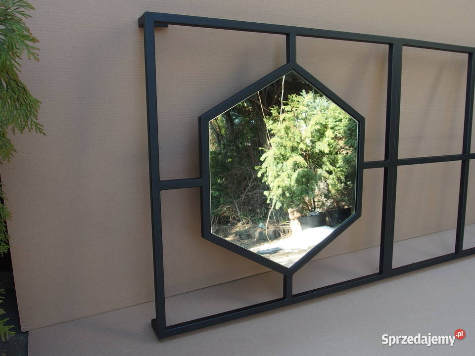 Lustro w stalowej ramie loft Radomsko