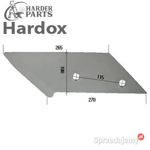 Dłuto 100hektarów HARDOX 18101L części do pługa Suwałki
