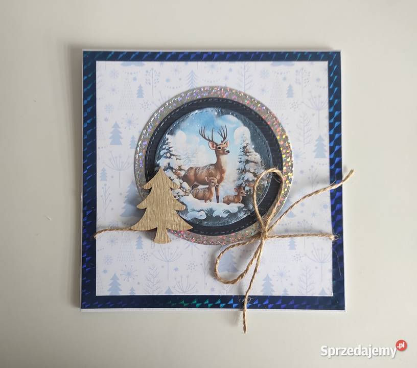 Kartka ręcznie robiona świąteczna Boże łódzkie Łódź