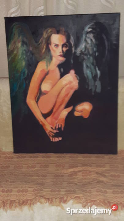 Ciemność Akt kobiecy ze skrzydłami światłocień Łódź