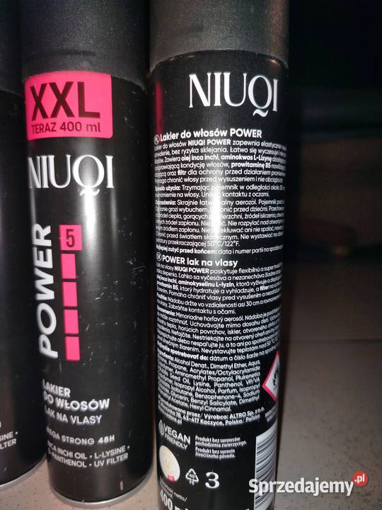 Nowe lakiery do włosów Niuqi XXL 400ml i Niuqi Akcesoria do włosów