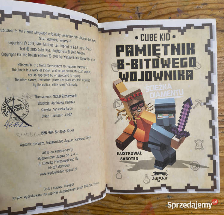 Pamiętnik 8bitowego wojownika ścieżka diamentu Książki dla dzieci śląskie Sosnowiec