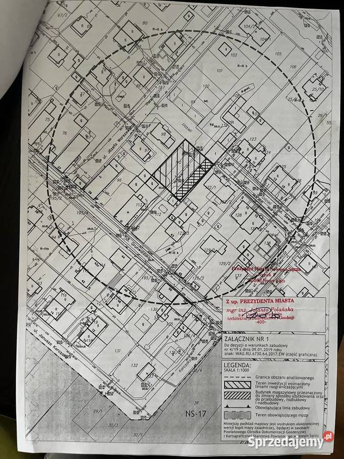 Działki budowlane dwie z wz i projektem 22 Nowy Sącz sprzedam