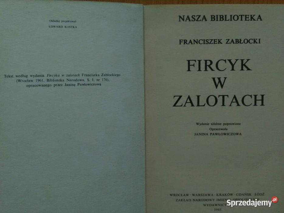 Fircyk w zalotach książka lata 80te PRL Dąbrowa Górnicza