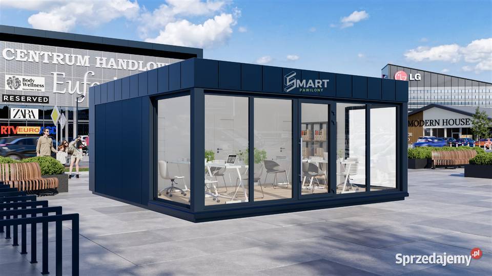Biuro kontenerowe pawilon handlowy modułowy 6x6 Sprzedaż