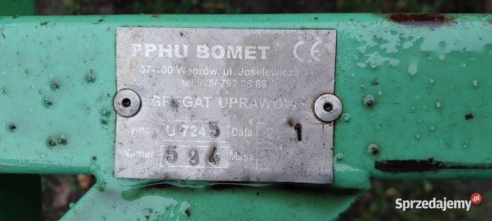 Agregat uprawowy 250 Bomet Kock