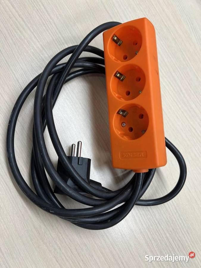 Listwa zasilającaprzedłużacz 3m 3gniazda kabel Brzesko