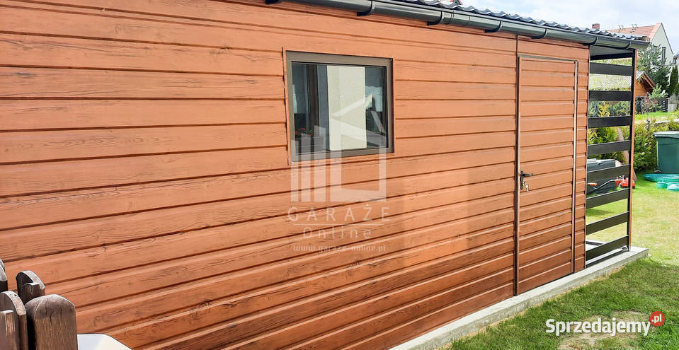 GARAŻ BLASZANY 3m x 5m dwuspad Brama okno drzwi Wrocław