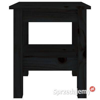 vidaXL Stolik kawowy, czarny, 35x35x40 cm, lite drewno sosnowe(SKU814263)