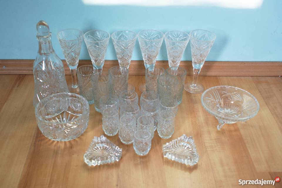 Stare zabytkowe kryształy ZESTAW Lubań sprzedam