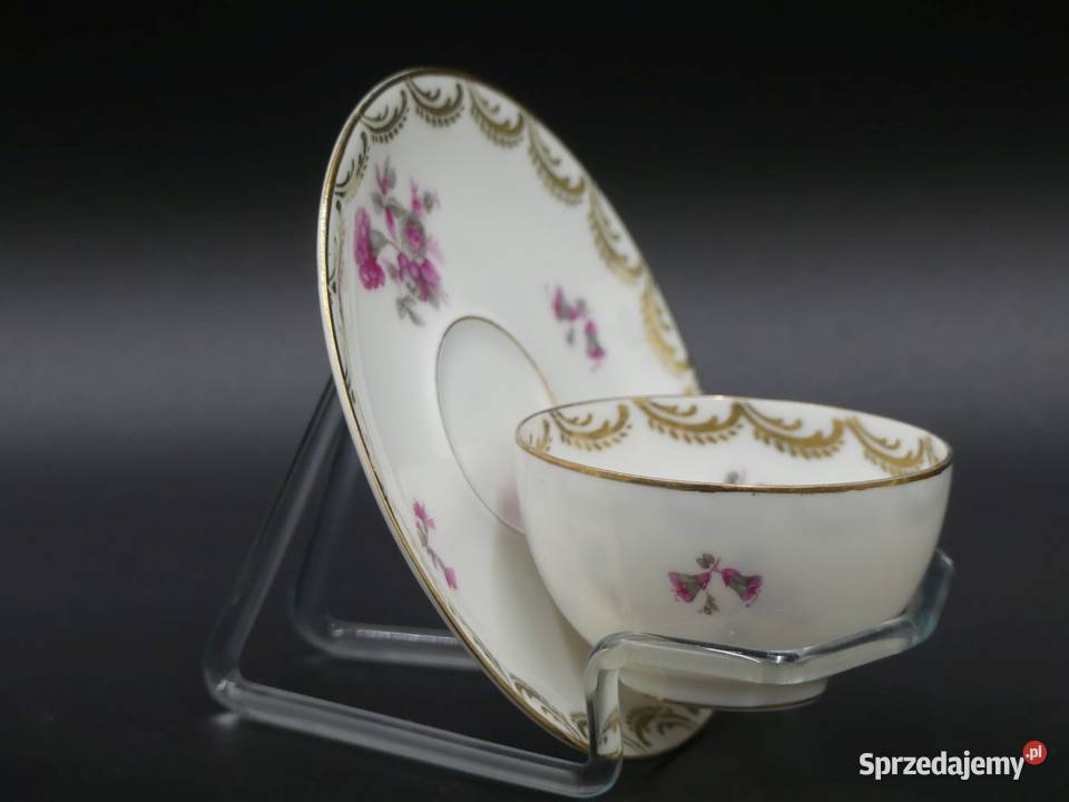 Zjawiskowy cienkościenny komplet do mokki Porcelana i szkło Poznań sprzedam