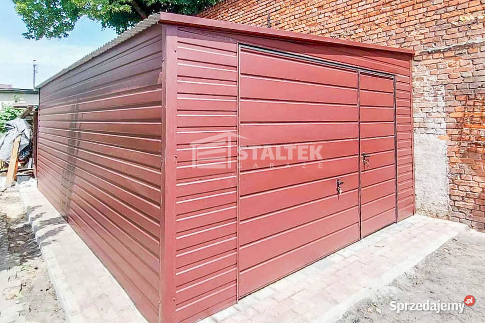 Garaż Blaszany 45x7m Brama uchylna Ciemny Brąz 32m2 Elbląg sprzedam