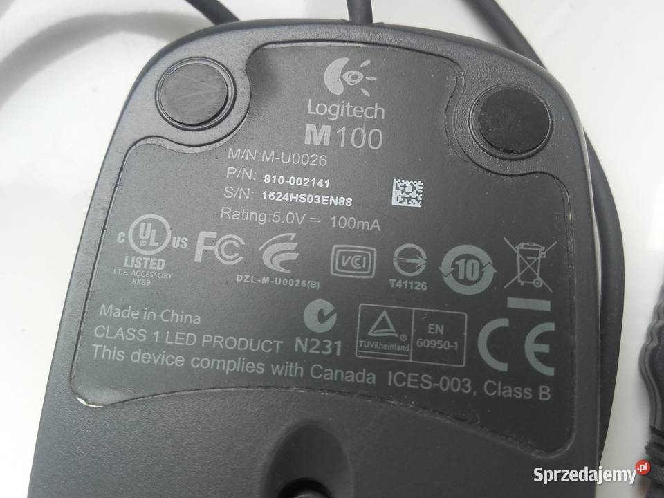 Myszka USB Logitech M100 sensor optyczny używana Bydgoszcz