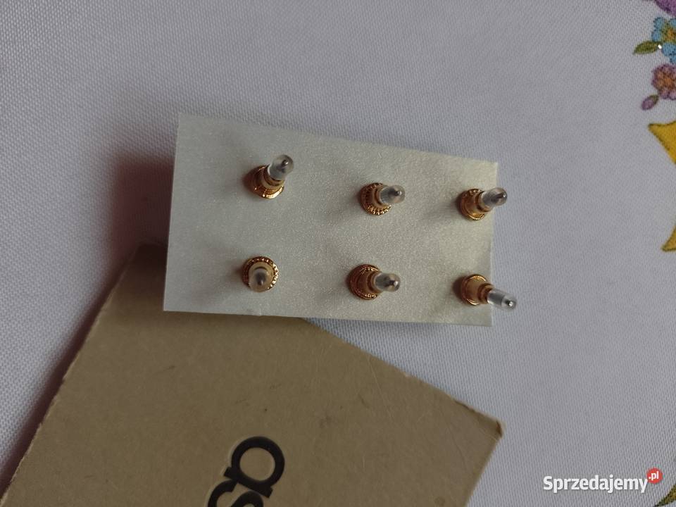 ASOS Zestaw 3 pary kolczyki perkyt wkręty NOWE sprzedam