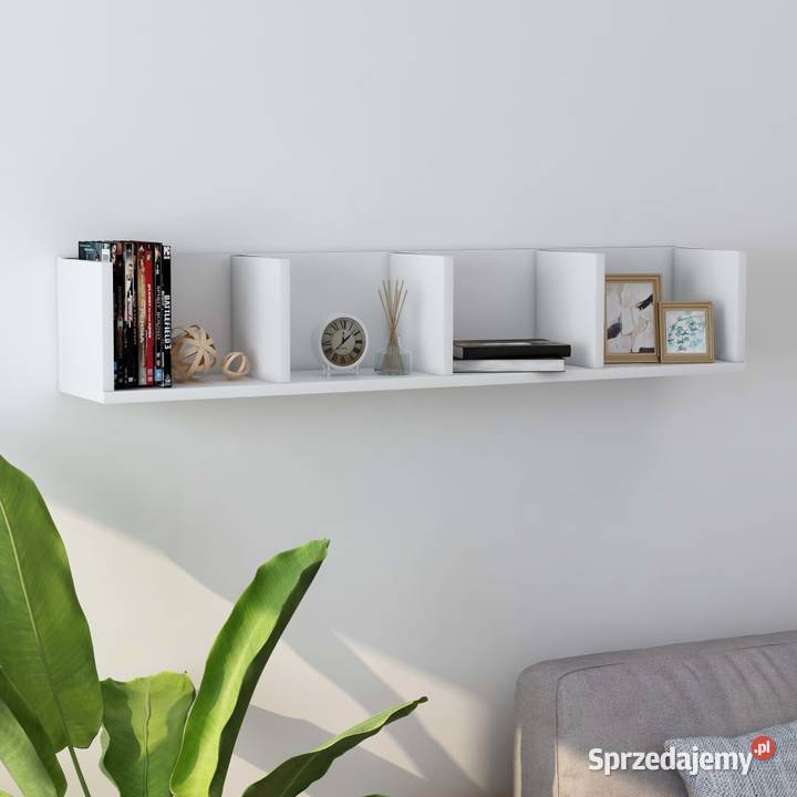 vidaXL Półka ścienna na płyty CD białaSKU801319 Warszawa sprzedam
