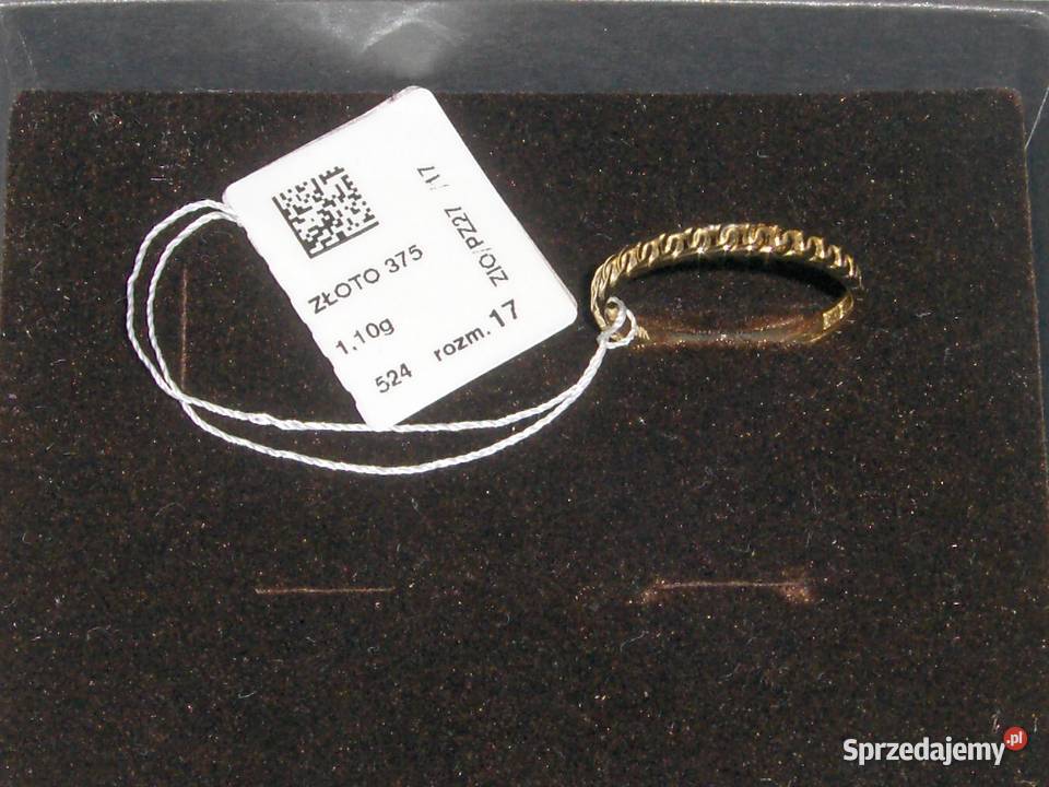WKruk Złoty pierścionek 375 17 NOWY Łódź
