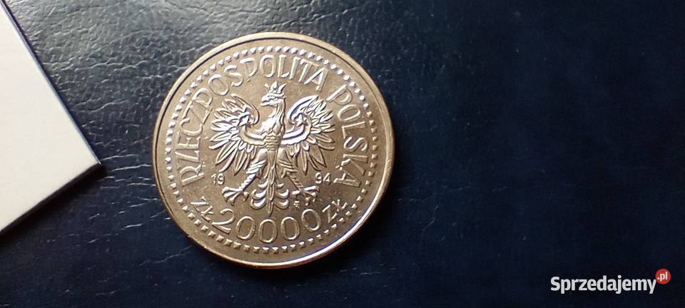 Stare monety 20 000 złotych 1994 Zygmunt I Stary Numizmatyka podkarpackie Lesko