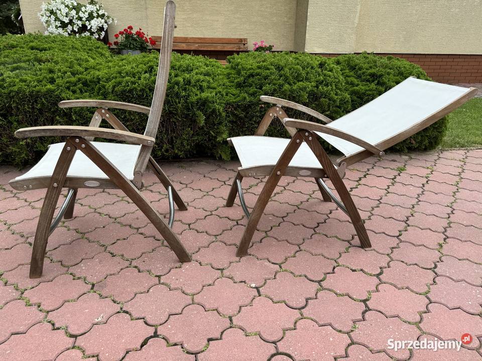 Leżak rozkładany regulowany krzesło ogrodowe Garwolin sprzedam