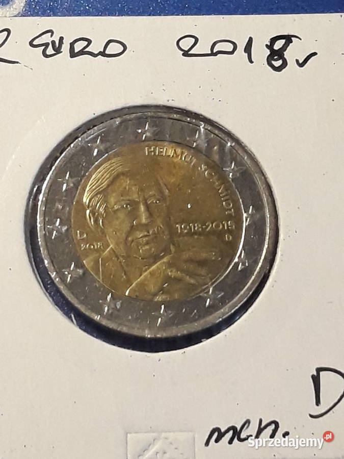 2 Euro Niemcy H Schmidt 2018 r men D Numizmatyka Konin