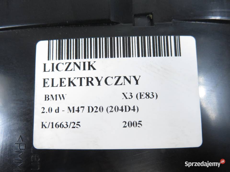 LICZNIK BMW X3 E83 20 d 341437202 102464026