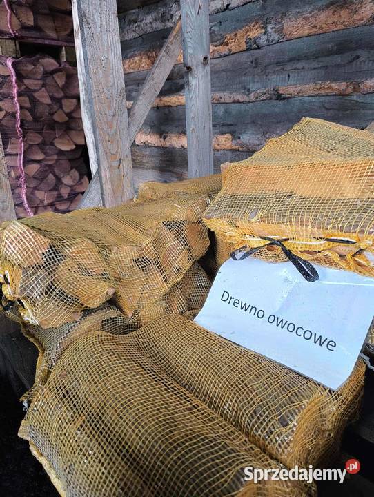 Suche drewno owocowe olcha do wędzenia workowane małopolskie Bolesław