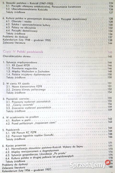 Historia 4 Polska współczesna 19441989 Roman sprzedam