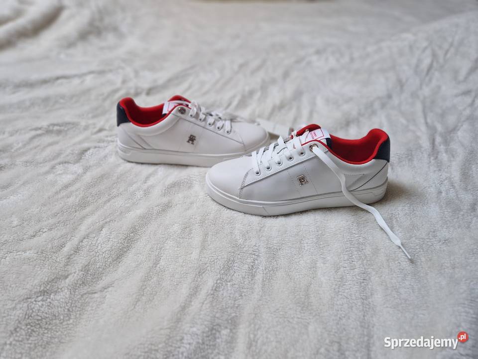 Nowe białe buty sportowe Sneakersy damskie Tommy Bibice