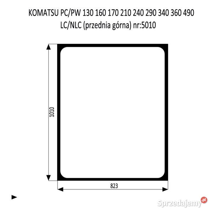 SZYBA PRZEDNIA KOMATSU PC PW 130 160 200 210 220 Części do maszyn budowlanych Kielce sprzedam