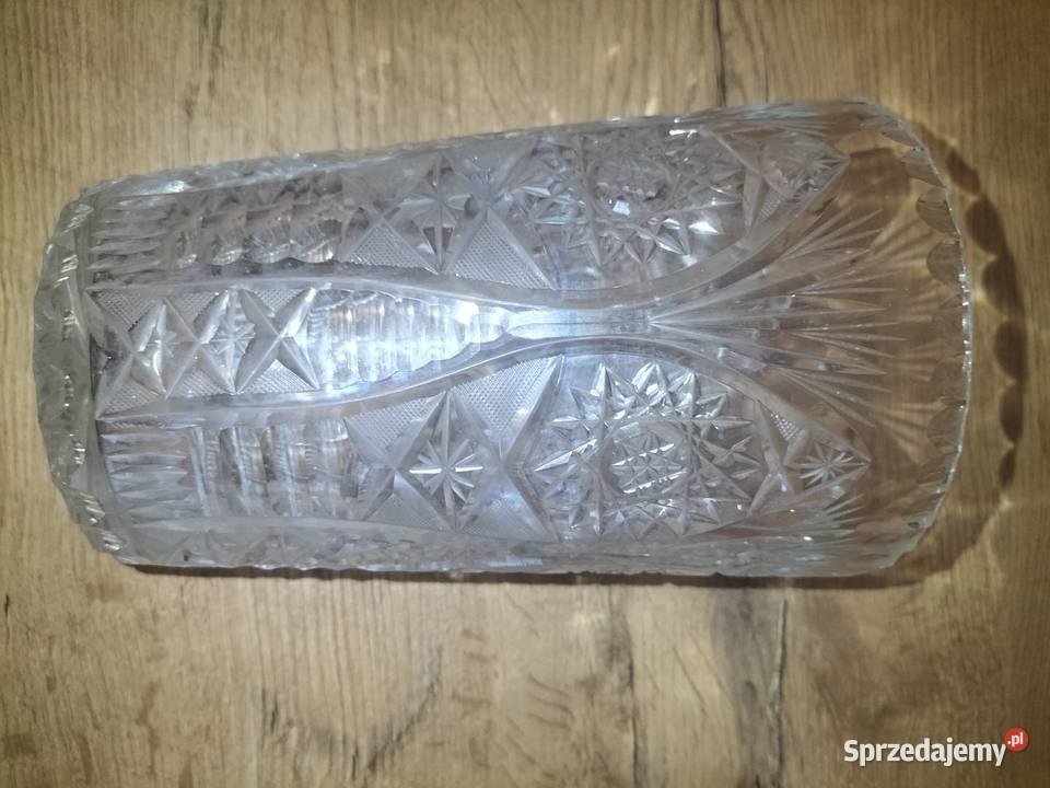 ORGINAŁZABYTKOWY WAZON KRYSZTAŁ ozdobny lata 70 Antykwariat Wrocław sprzedam